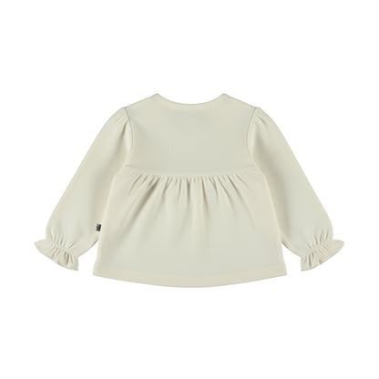 Dirkje Mädchen Langarmshirt in Cremeweiß - M60398-35_3