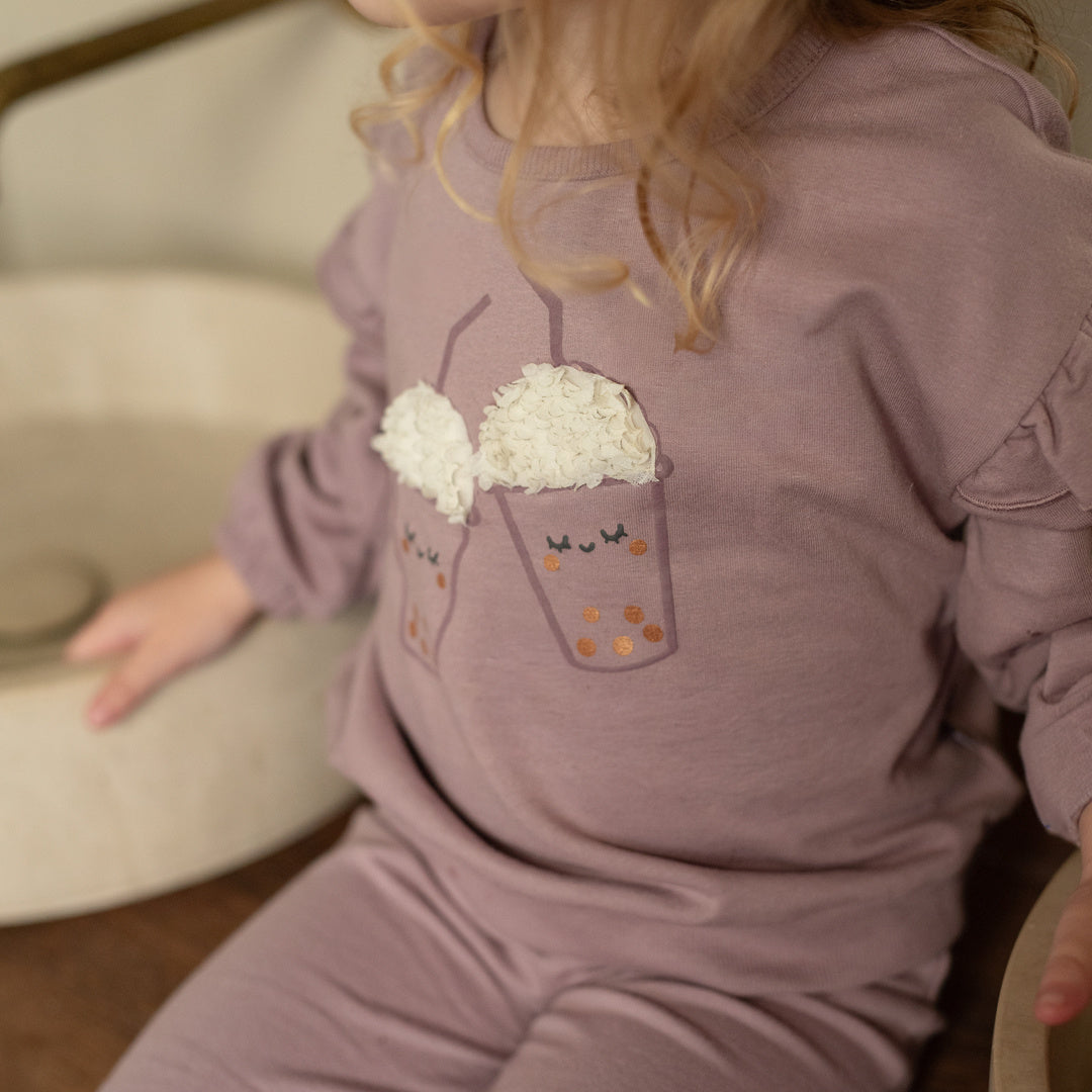 Dirkje Mädchen Sweatshirt in Beere - M60404-35_2