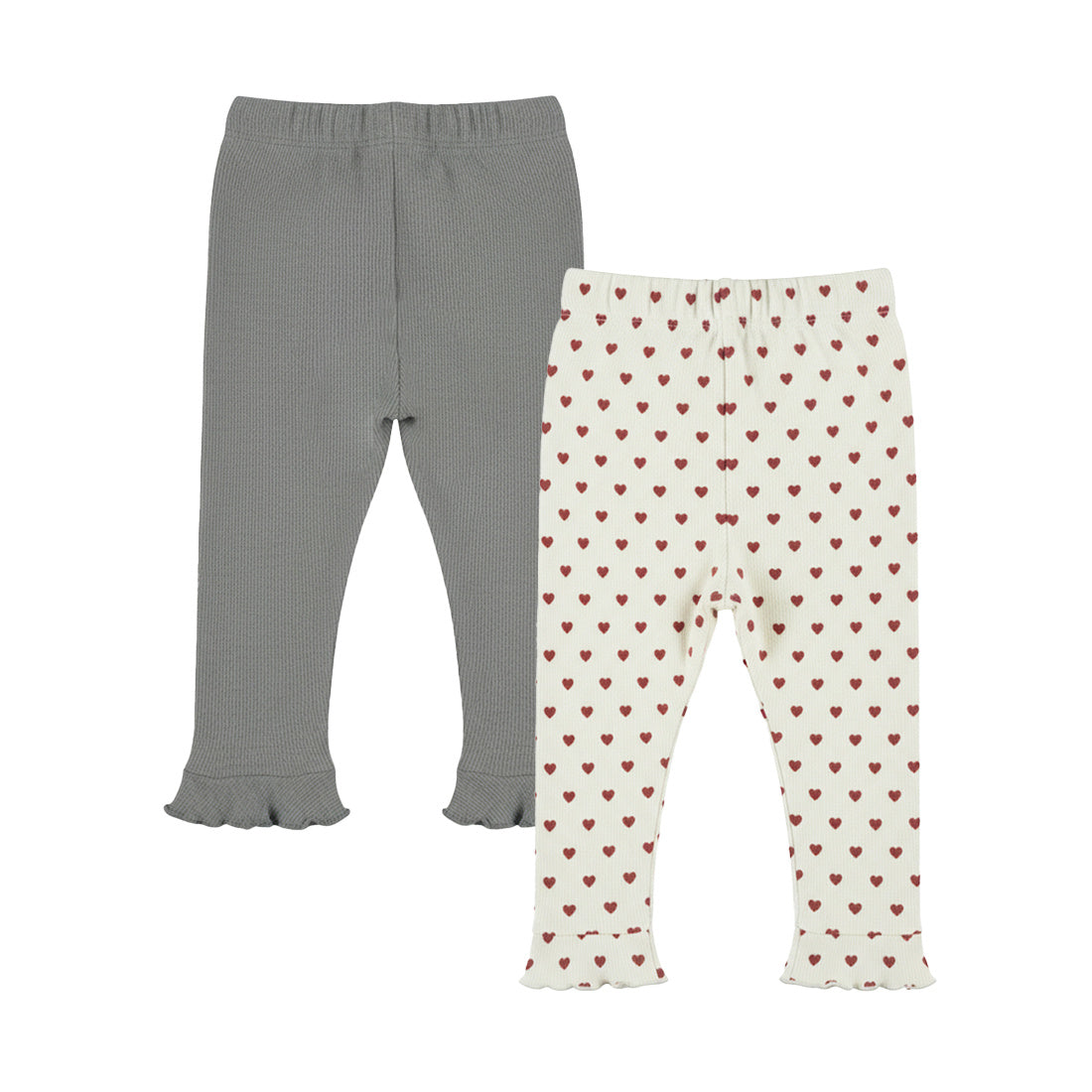 Dirkje Mädchen Leggings 2er-Pack in Grau meliert - M60489-35_3