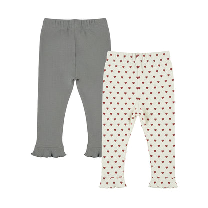 Dirkje Mädchen Leggings 2er-Pack in Grau meliert - M60489-35_3