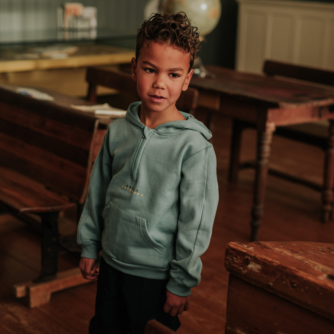 Kinder Hoodie Dusty turquoise – M60887-37