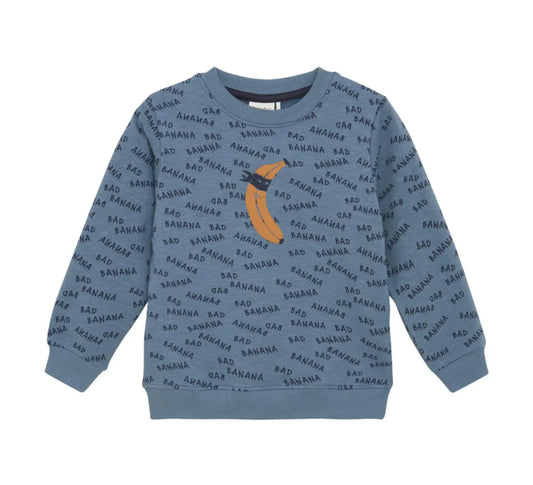 MINYMO Kinder Sweatshirt LS AOP - Gestricktes Sweatshirt für Jungen - Mokkini Kindermode Sweatshirt -knitted