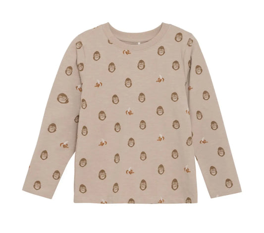 MINYMO Kinder T-Shirt LS AOP - Trendiges Langarmshirt Mokkini Kindermode T-shirt ls