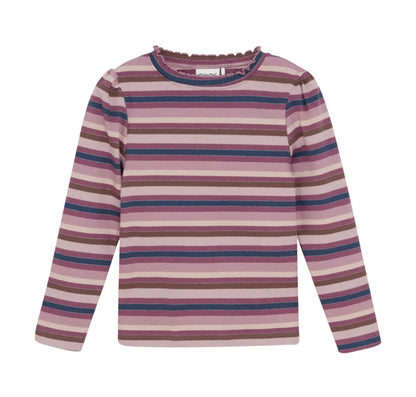 MINYMO Langarmshirt für Kinder - Gestreiftes T-shirt in Blau/Rot Mokkini Kindermode T-shirt ls