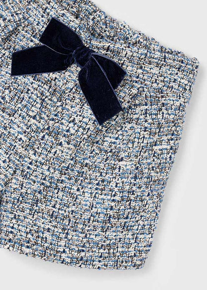 Mayoral Bermuda Tweed mit Schleife Mokkini Kindermode Shorts