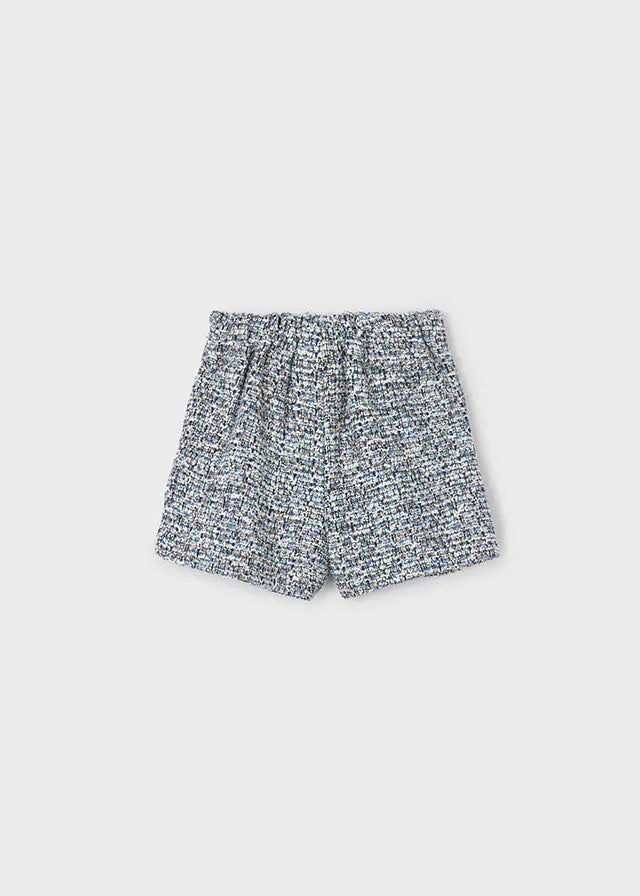 Mayoral Bermuda Tweed mit Schleife Mokkini Kindermode Shorts