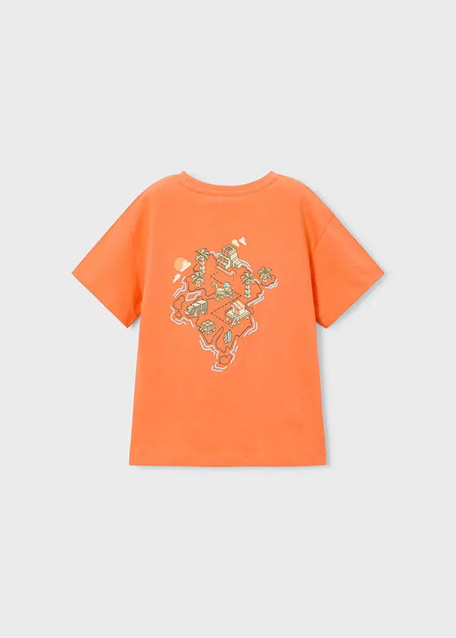 Mayoral Jungen T-Shirt Orange mit Print Mokkini Kindermode T-Shirt