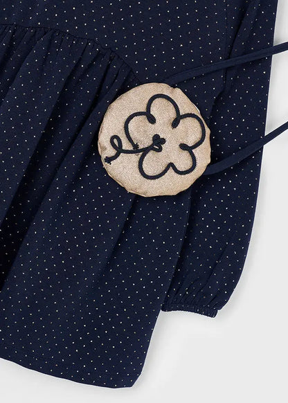 Mayoral Kleid mit abnehmbarer Blumentasche Mokkini Kindermode Kleid