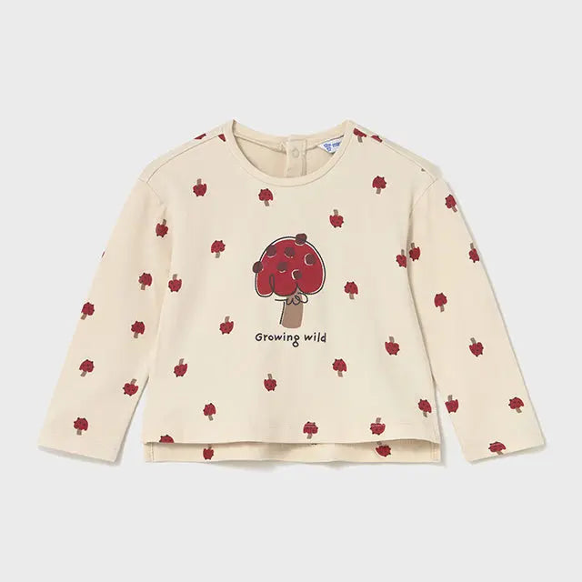 Mayoral Langarmshirt mit Pilzmotiv Mokkini Kindermode T-Shirt Langarm