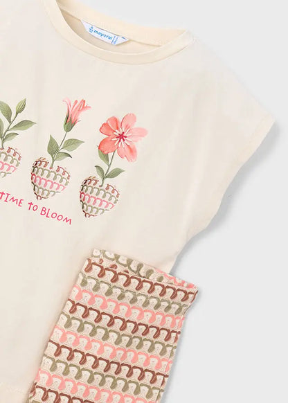 Mayoral Mädchen Set Shirt & Hose mit Blumenprint Mokkini Kindermode 2Teiler Set