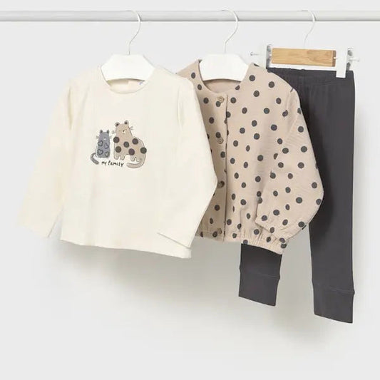 Mayoral Set 3 -Tgl mit süßem Print Mokkini Kindermode Mädchen Set