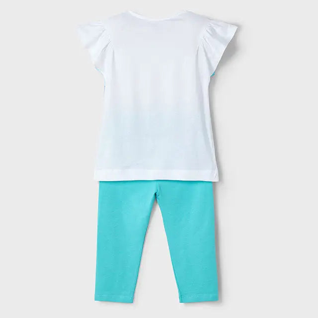 Mayoral Set - T-Shirt mit Strandmotiv und Leggings Mokkini Kindermode Mädchen Set