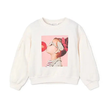 Mayoral Sweatshirt - Mädchen mit  Bubblegum-Motiv Mokkini Kindermode Sweatshirt