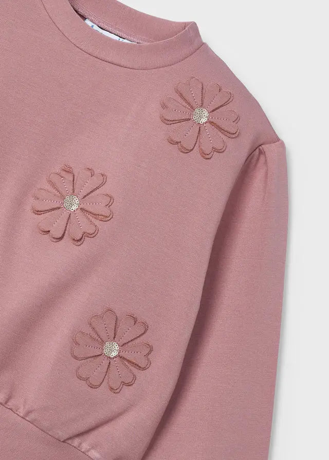 Mayoral Sweatshirt mit Blumenapplikation - Sweatshirt - Mayoral
