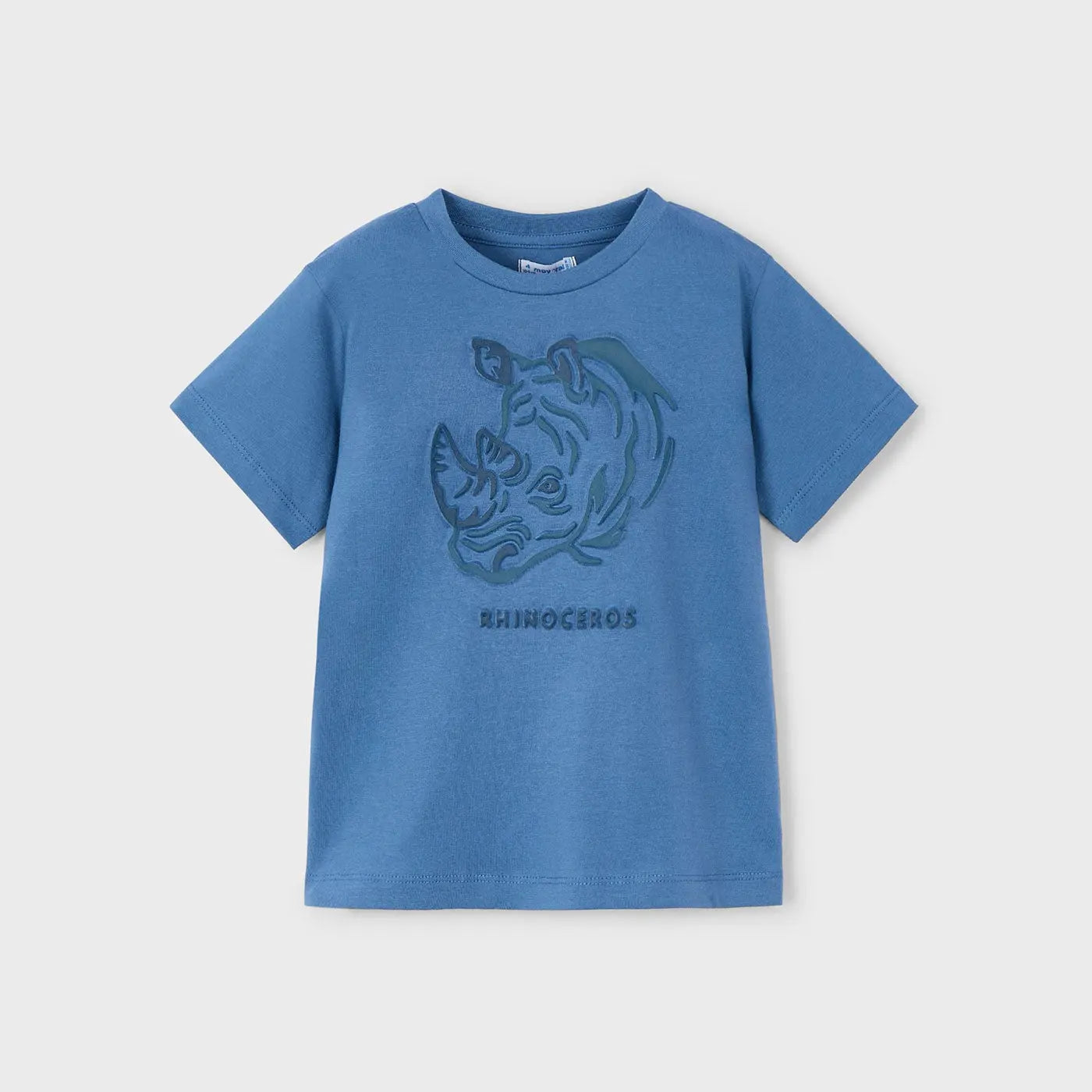 Mayoral T-Shirt mit Nashornmotiv I Blau Mokkini Kindermode T-Shirt