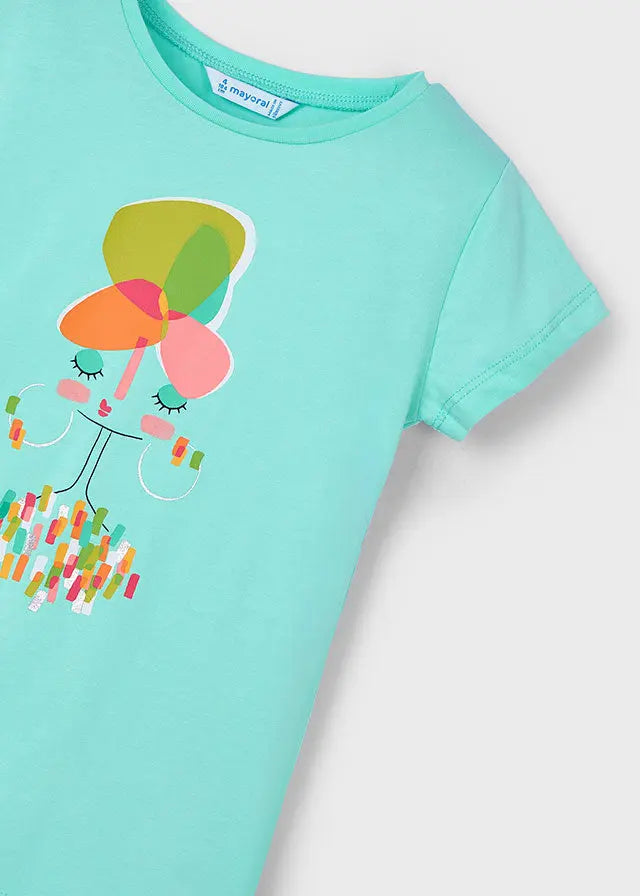 Mayoral T-Shirt mit buntem Blumenmädchen Mokkini Kindermode T-Shirt