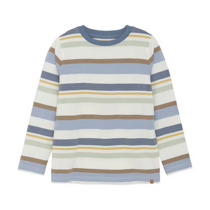 Minymo Jungen Langarmshirt "Streifen" in Blau und Beige Mokkini Kindermode Gesperrt