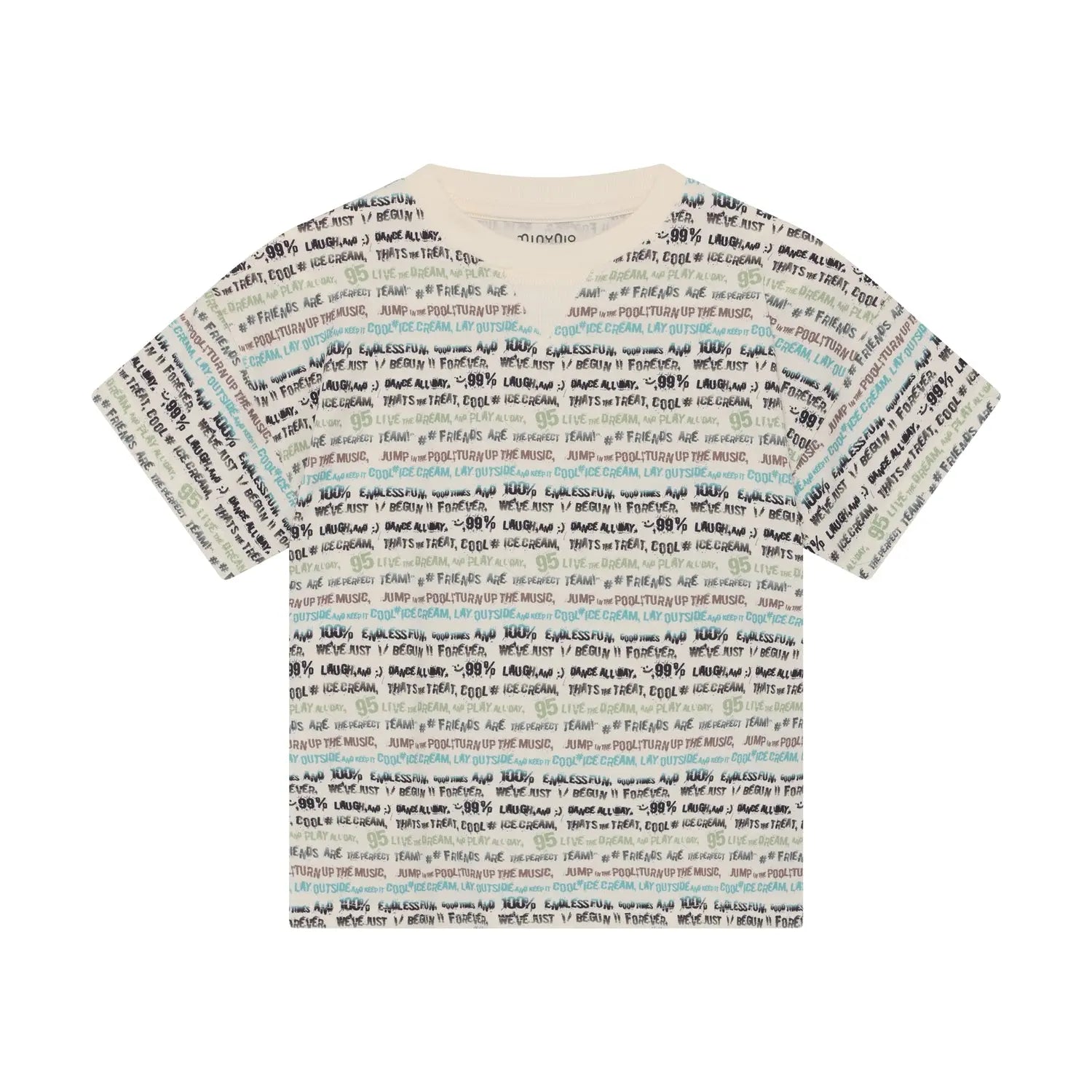 Minymo T-Shirt Junge Weiß Mokkini