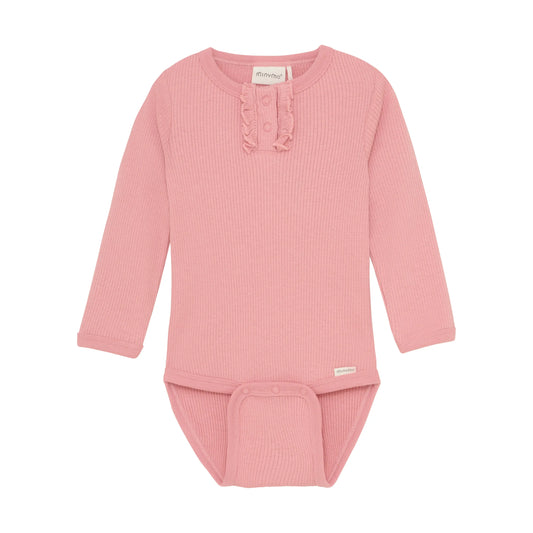 Minymo Langarmbody – Rosa, TENCEL™ Modalmix Mokkini Kindermode Body