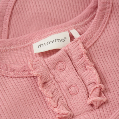 Minymo Langarmbody – Rosa, TENCEL™ Modalmix Mokkini Kindermode Body