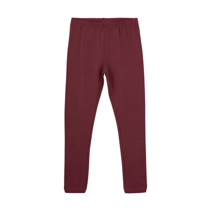 Minymo Leggings Tawny Port mit Raffung - Leggings - Minymo