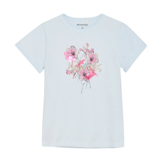 Minymo Mädchen T-Shirt mit Blumen-Motiv Mokkini Kindermode Gesperrt