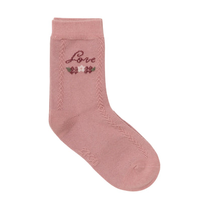 Minymo Socken 3-Pack Blumen Dusty Rose - Socken - Minymo