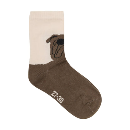 Minymo Socken 3-Pack Bulldog Sepia - Socken - Minymo