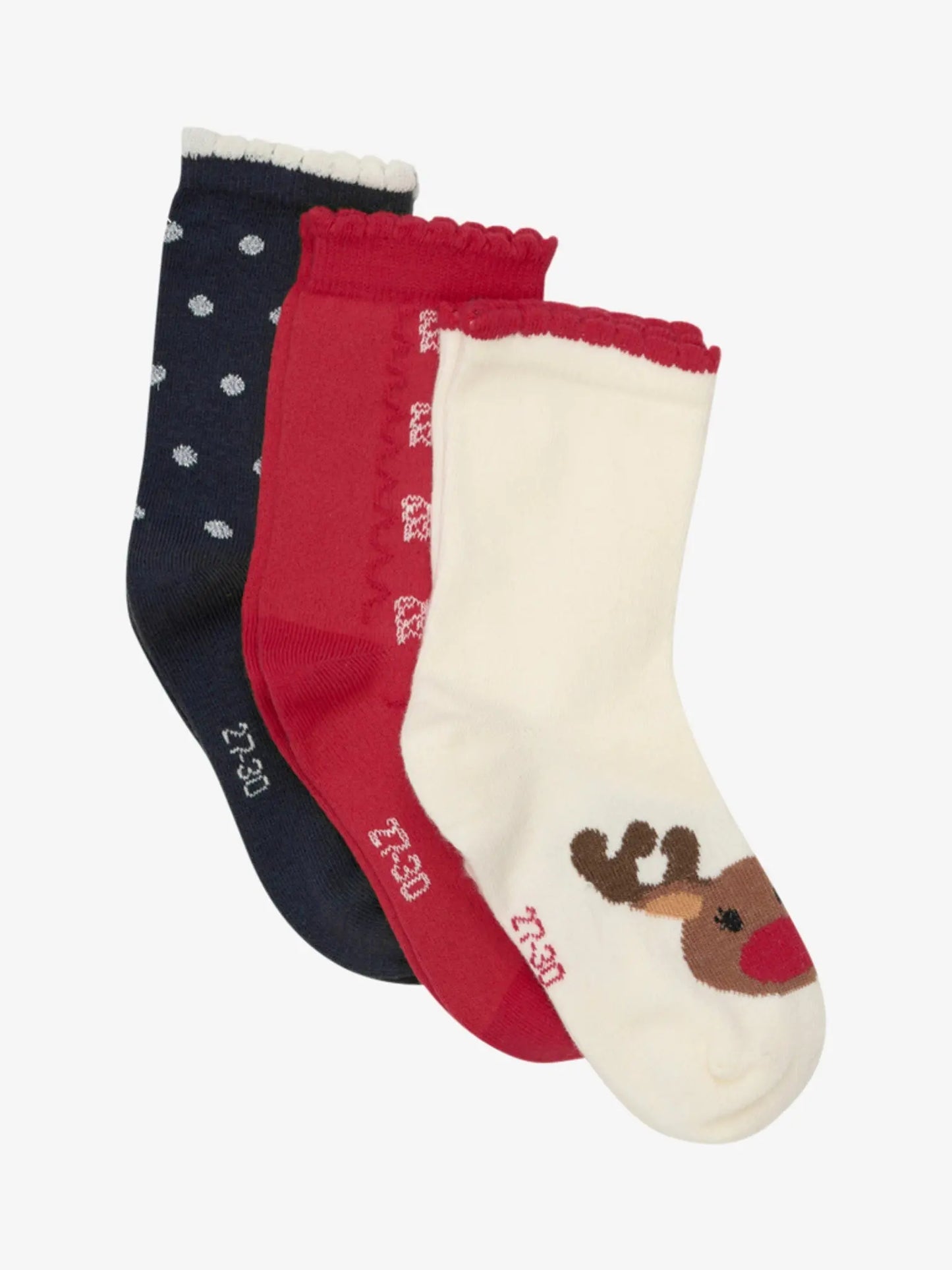 Minymo Socken 3er-Pack – Weihnachtsdesign für Mädchen - Socken - Minymo