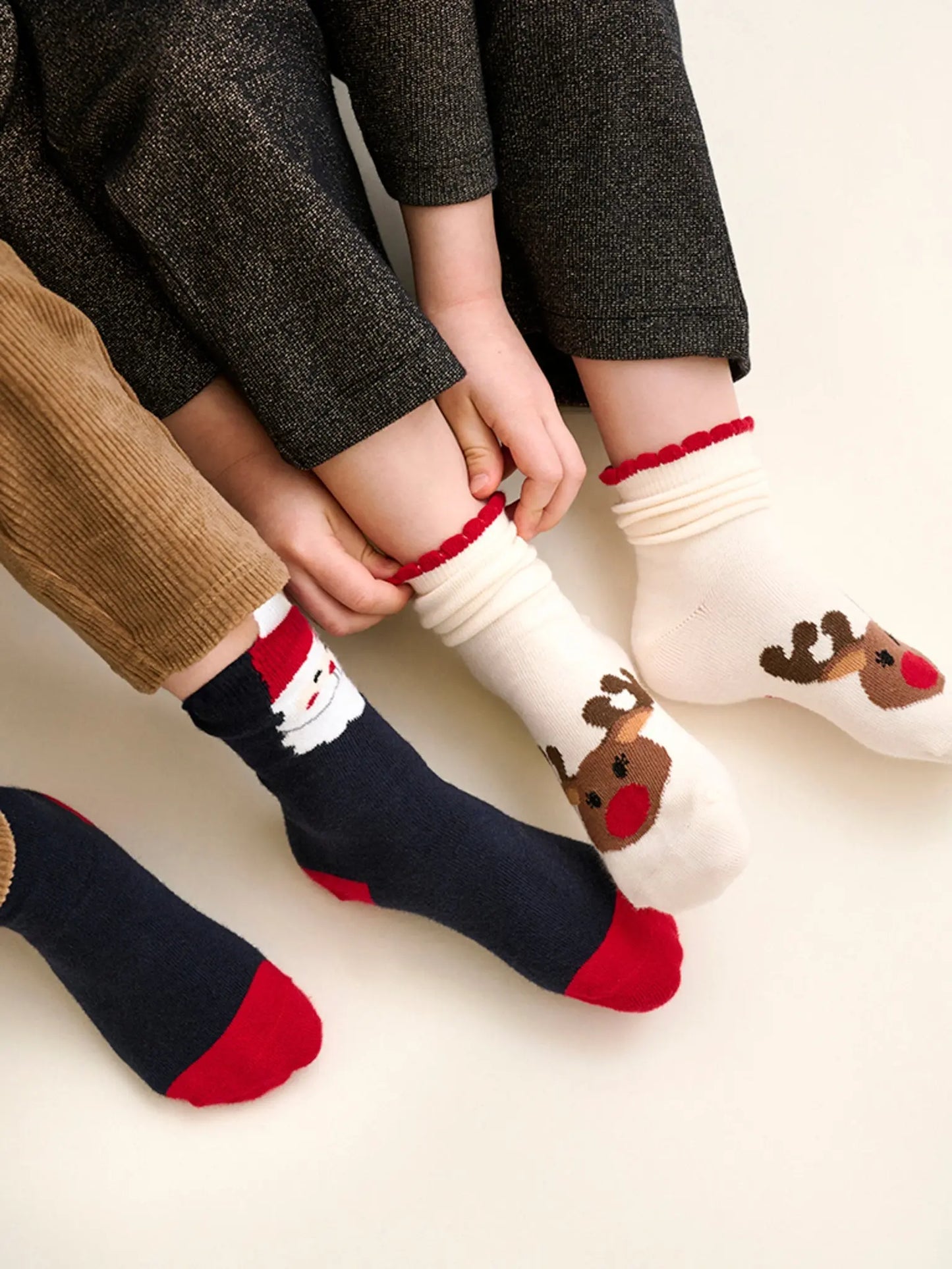 Minymo Socken 3er-Pack – Weihnachtsdesign für Mädchen - Socken - Minymo