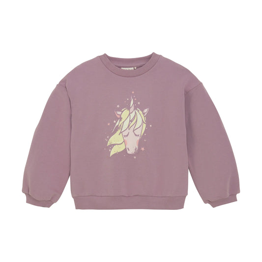 Minymo Sweatshirt mit Einhorn-Print und Sternen Mokkini Kindermode Gesperrt