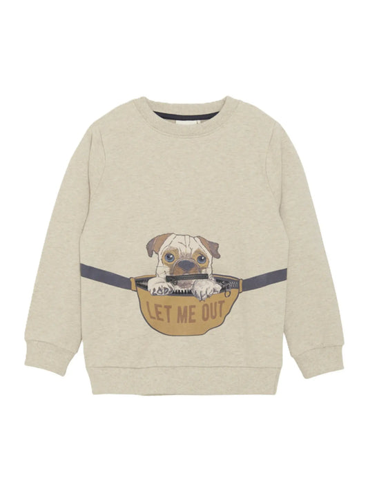 Minymo Sweatshirt mit Hundeprint Mokkini Kindermode Sweatshirt