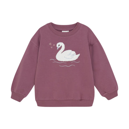 Minymo Sweatshirt mit Schwan Mokkini Kindermode Sweatshirt