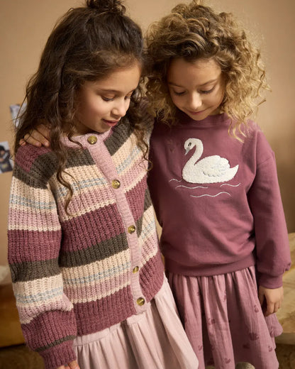 Minymo Sweatshirt mit Schwan Mokkini Kindermode Sweatshirt