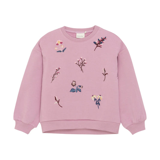 Minymo Sweatshirt mit herbstlichen Blumenstickerei - Sweatshirt - Minymo