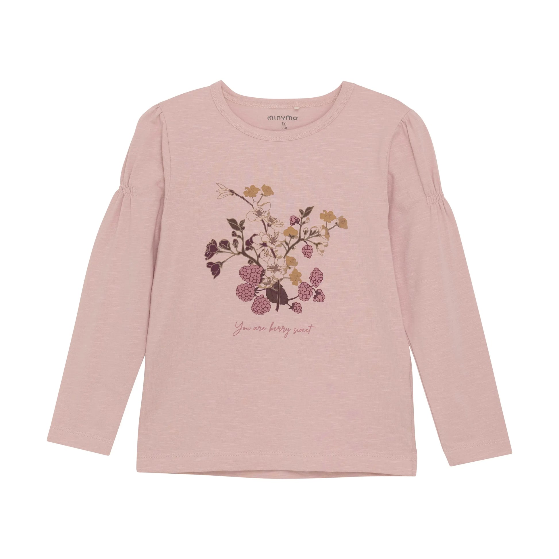 Minymo T-Shirt Langarm mit Blumen Motiv - T-Shirt Langarm - Minymo