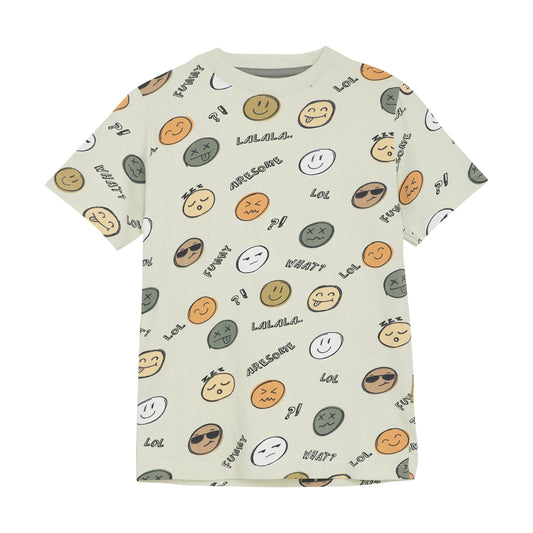 Minymo T-Shirt mit Emojis für Jungen Mokkini Kindermode Gesperrt