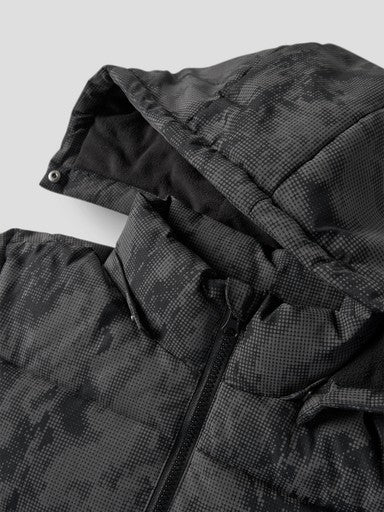 name it Jungen Winterjacke Schwarz mit reflektierendem Camouflage-Print