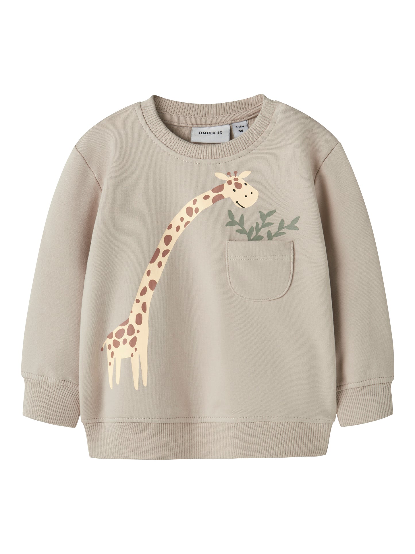 name it Sweatshirt Giraffe beige Kinder