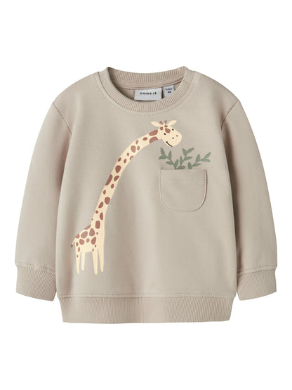 name it Sweatshirt Giraffe beige Kinder
