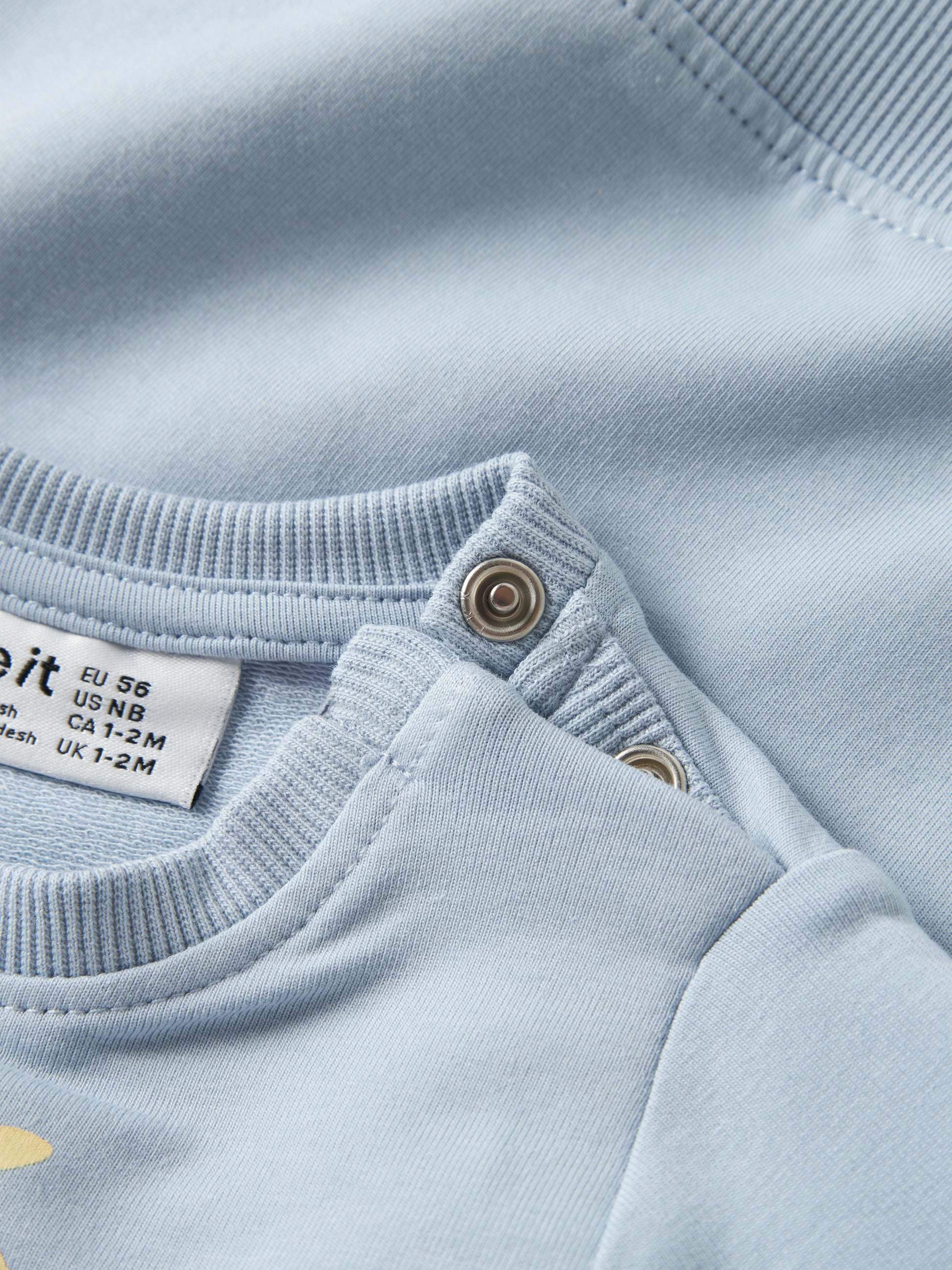 name it Sweatshirt Giraffe hellblau Kinder