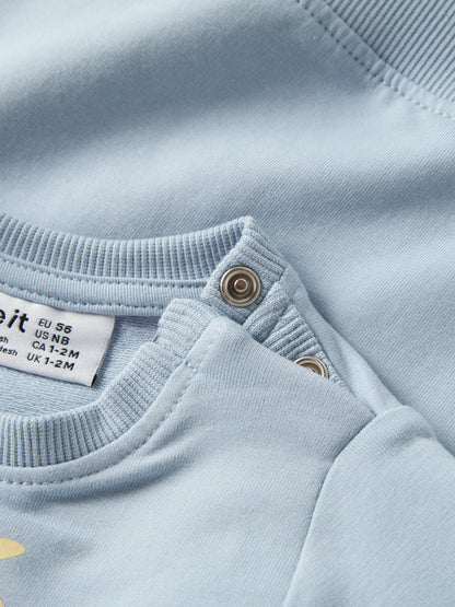 name it Sweatshirt Giraffe hellblau Kinder