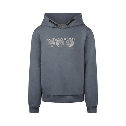 NO WAY MONDAY Hoodie Jungen Grau mit Frontprint Mokkini Kindermode Sweatshirt