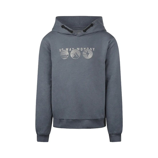 NO WAY MONDAY Hoodie Jungen Grau mit Frontprint Mokkini Kindermode Sweatshirt