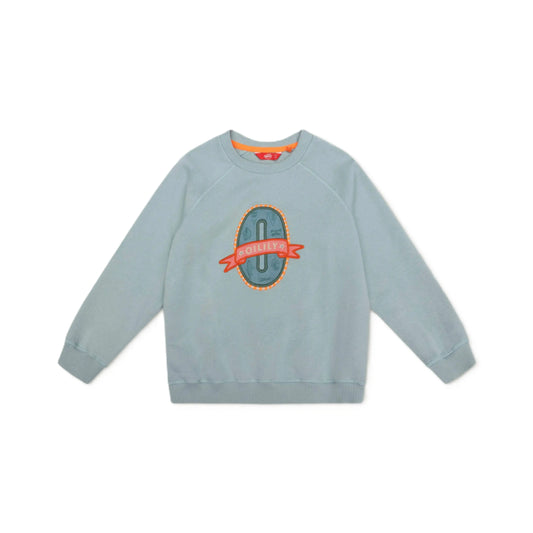 Oilily Kinder Pullover Blue Surf – Kuschelig & Stylisch Mokkini Kindermode Sweatshirt