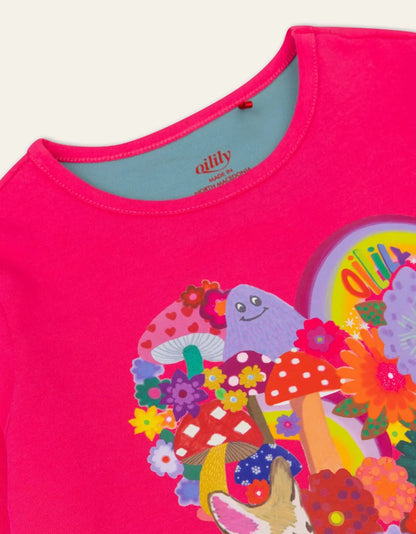 Oilily T-Shirt Langarm mit Herz-Design - T-Shirt Langarm - Oilily