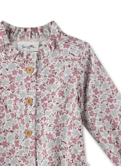 Sanetta Bluse mit Blumenmuster und Rüschenkragen - Bluse - Sanetta