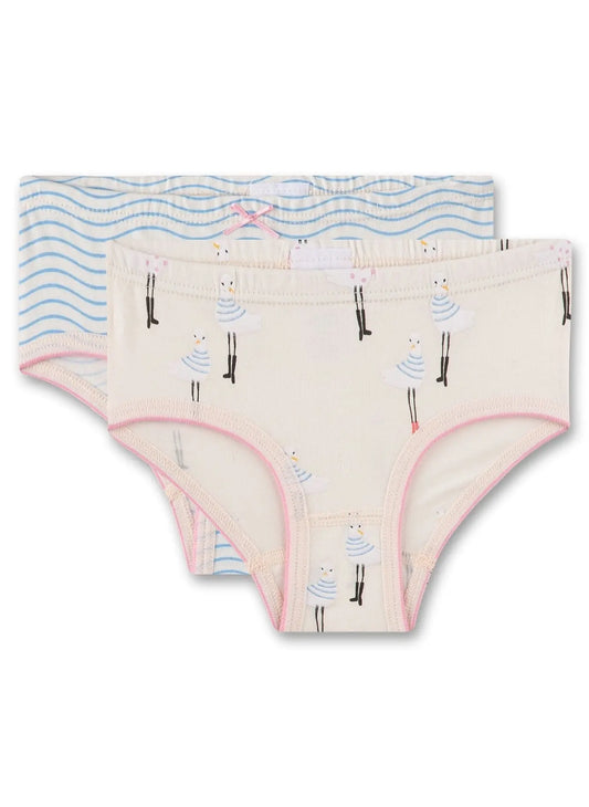 Sanetta Hipslip 2-Pack mit Möwen Alloverprint-Mokkini Kindermode