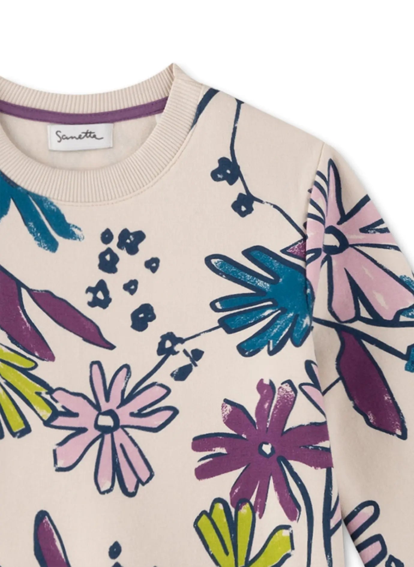 Sanetta Sweatshirt mit Blumenprint - Sweatshirt - Sanetta