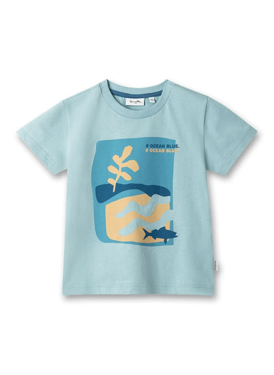 Sanetta T-Shirt mit Hai-Artwork blue-Mokkini Kindermode